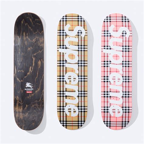 supreme burberry skateboard deck price.